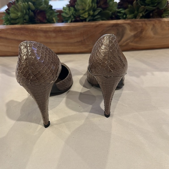 Stuart Weitzman for Mr Seymour Vintage Snakeskin Heels shoes  size 8.5 EUC - Picture 4 of 7